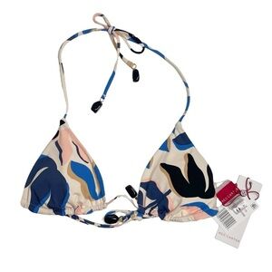 Red Carter Women's Beaded-Trim Slider Triangle Bikini Top Moonstone XS New